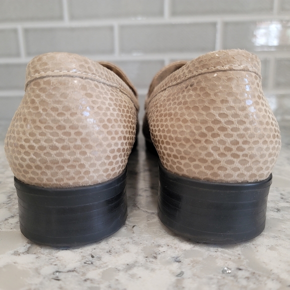 Jenny by Ara Germany Mokassin Moccasin Loafer Tan Animal Print Leather Sz: 7 - Picture 7 of 8